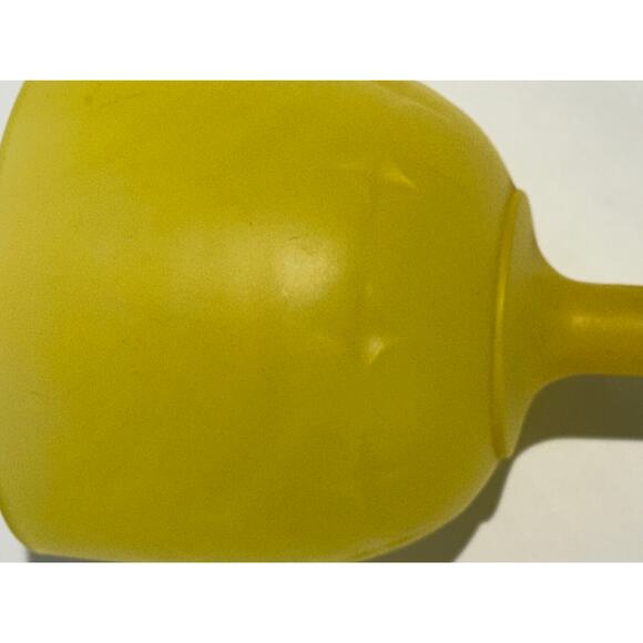 Vintage Large Frost Green, Frost Yellow, & Amber Goblets Impressed Star Pattern - Picture 6 of 14